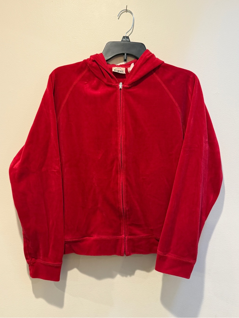 Y2K Vintage Tailor B. Moss Red Velour Track Jacket & Wide-Leg Joggers - Picture 2 of 6